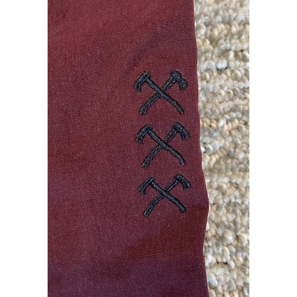 Sharpen The‎ Axe Womens Jogger Pants Small Maroon Tapered Stretch Active Wear - Picture 3 of 6